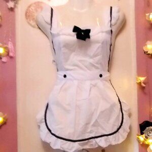 4/20 Sexy (OS) French Maid Bibbed Apron